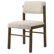 Kehoe Upholstered Dining Side Chair Cream and Walnut (Set of 2) - 193932WAL