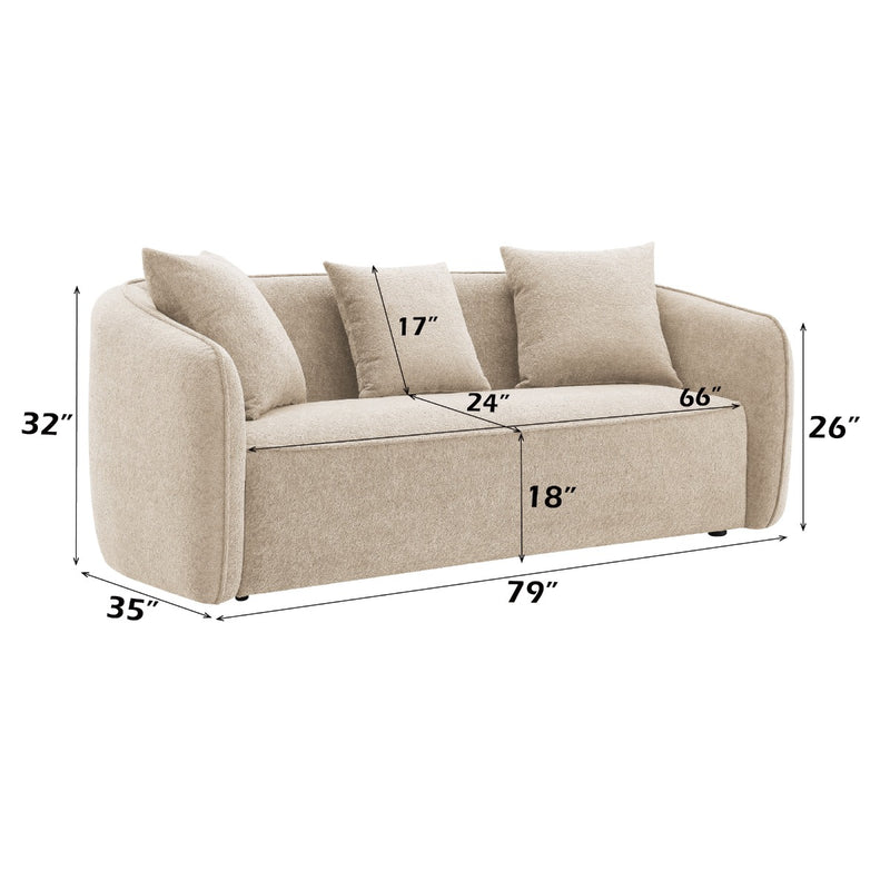 Keith Sofa w/3 Pillows - LV03610