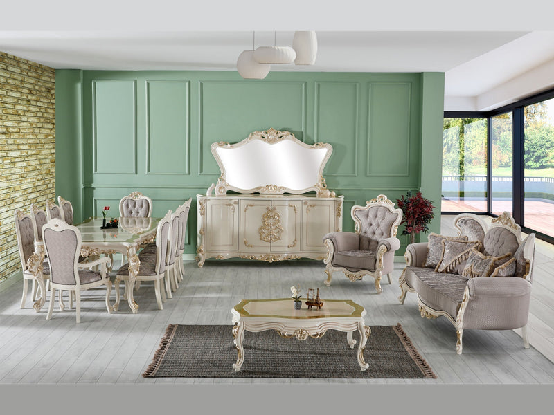 Kelebek 12 Person Dining Room Set - Gate FurnitureDining Room Sets