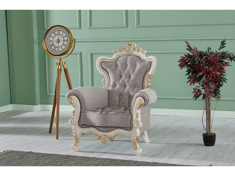 Kelebek 3-pieces (1 Sofa & 2 Chair) Livingroom Set Vizon in Vizon - 101-KEL-S179K1-311
