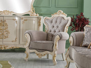 Kelebek 41" Wide Rolled Armchair - Gate FurnitureTraditional Accent Chairs