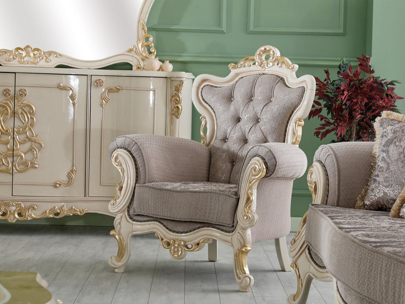 Kelebek 41" Wide Rolled Armchair - Gate FurnitureTraditional Accent Chairs