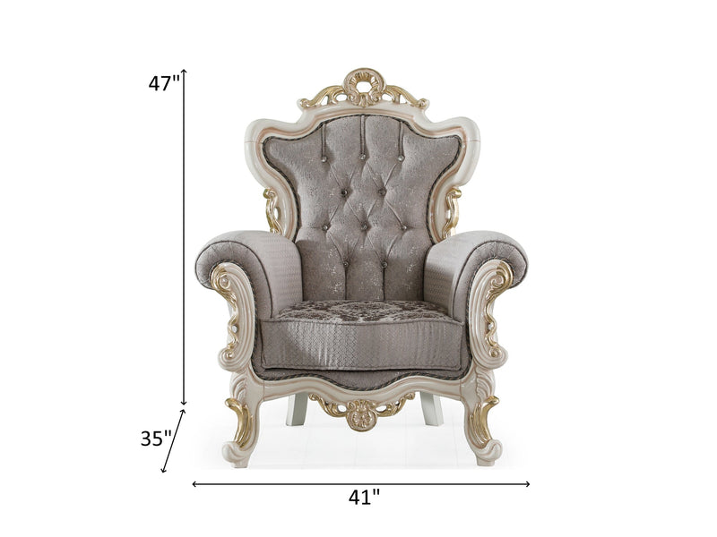 Kelebek 41" Wide Rolled Armchair - Gate FurnitureTraditional Accent Chairs