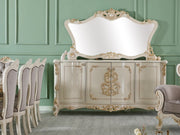 Kelebek 91" Wide 4 Door Buffet With Mirror - Gate FurnitureBuffets & Sideboards