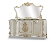 Kelebek 91" Wide 4 Door Buffet With Mirror - Gate FurnitureBuffets & Sideboards