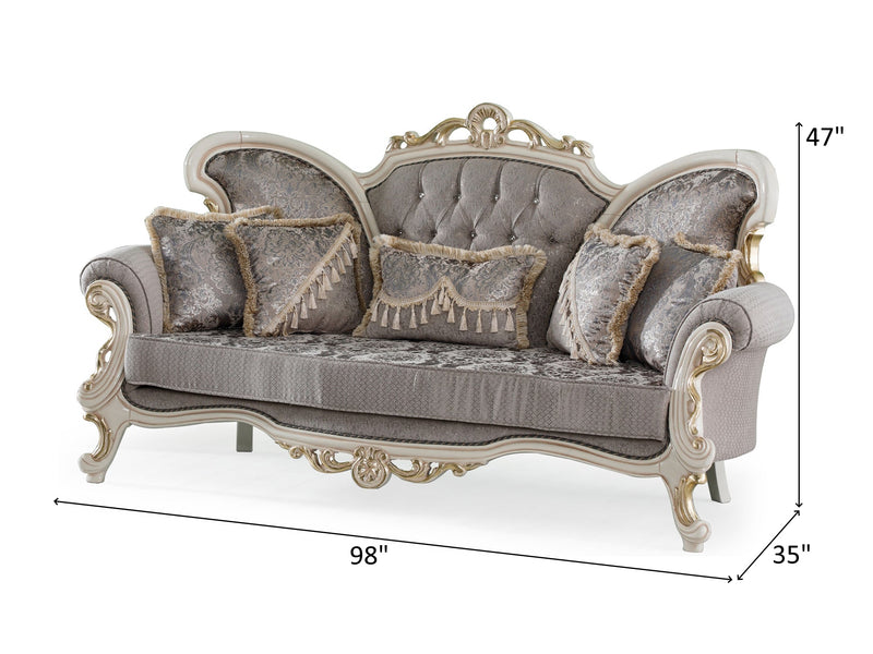 Kelebek 98" Wide Rolled Arm Traditional Sofa - Gate FurnitureTraditional Sofas