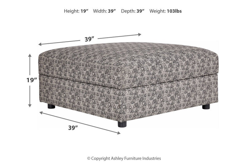 Kellway Bisque Ottoman With Storage - Gate FurnitureOttoman