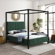 Kelly Boucle Fabric King Bed (3 Boxes) Green - Gate FurnitureKing Bed
