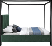 Kelly Boucle Fabric Queen Bed (3 Boxes) Green - Gate FurnitureQueen Bed