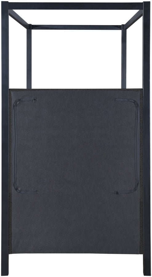 Kelly Boucle Fabric Twin Bed (3 Boxes) Black - Gate FurnitureTwin Bed