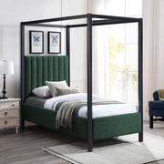 Kelly Boucle Fabric Twin Bed (3 Boxes) Green - Gate FurnitureTwin Bed