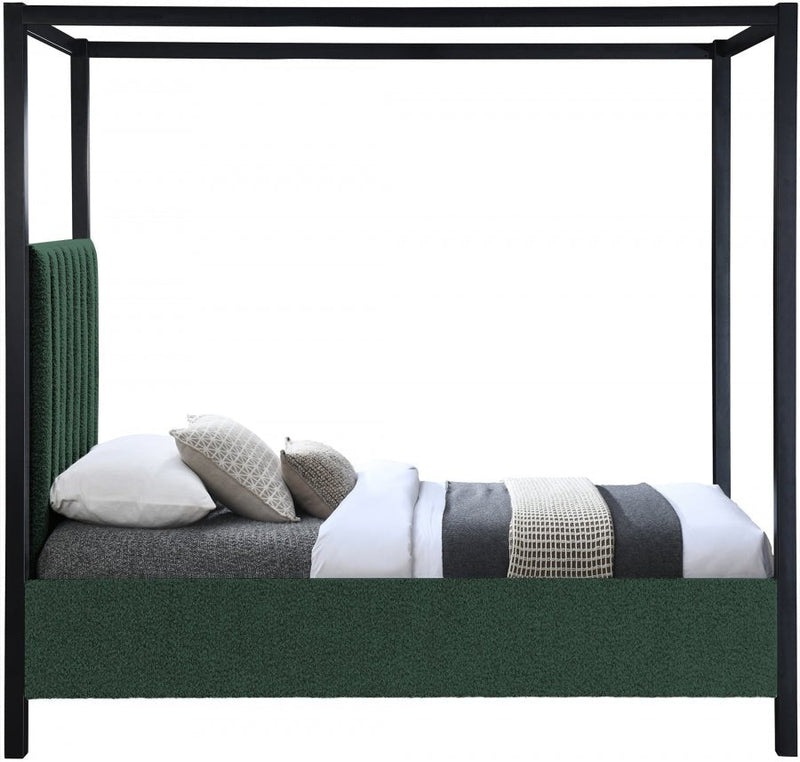 Kelly Boucle Fabric Twin Bed (3 Boxes) Green - Gate FurnitureTwin Bed
