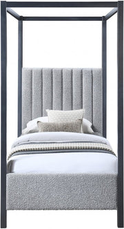 Kelly Boucle Fabric Twin Bed (3 Boxes) Grey - Gate FurnitureTwin Bed