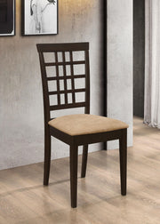Kelso Lattice Back Dining Side Chair Cappuccino (Set of 2) - 190822