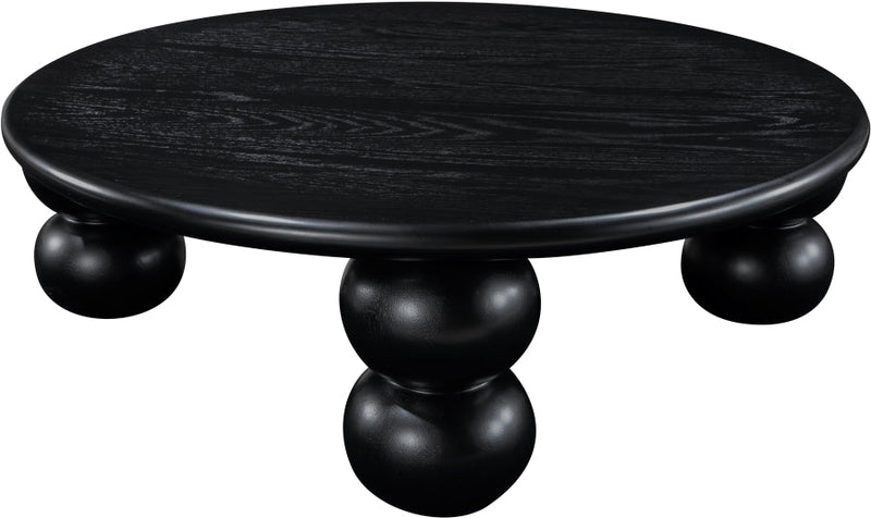 Kelvin Solid Wood And Oak Veneer Coffee Table in Black - 99064Black-CT