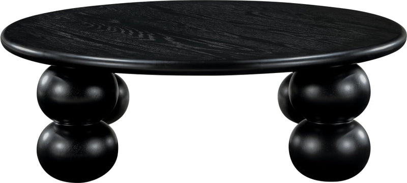 Kelvin Solid Wood And Oak Veneer Coffee Table in Black - 99064Black-CT