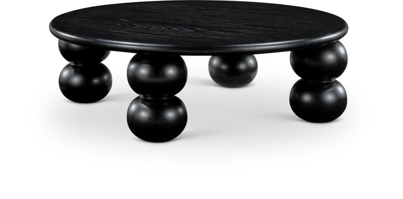 Kelvin Solid Wood And Oak Veneer Coffee Table in Black - 99064Black-CT