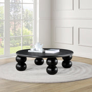 Kelvin Solid Wood And Oak Veneer Coffee Table in Black - 99064Black-CT