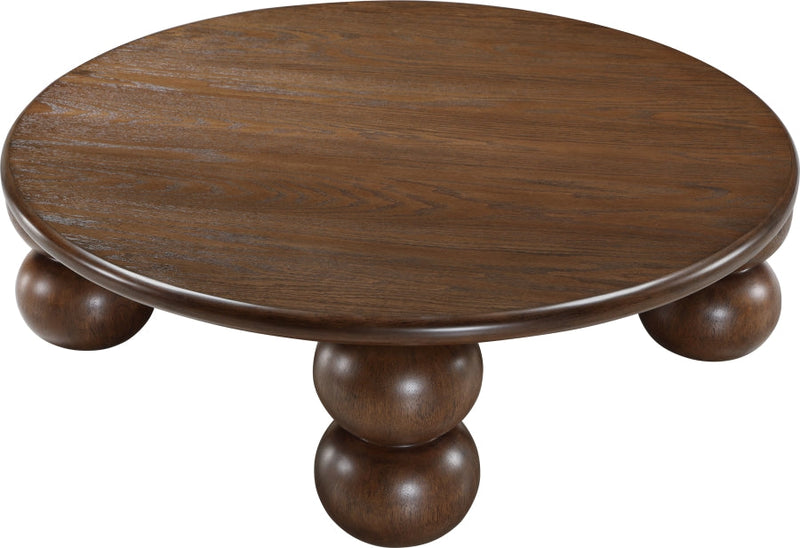 Kelvin Solid Wood And Oak Veneer Coffee Table in Brown - 99064Brown-CT
