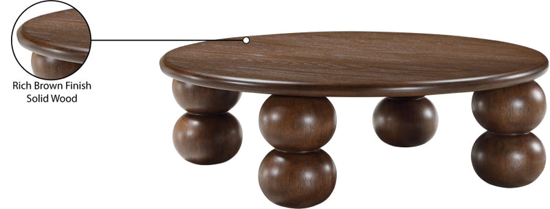 Kelvin Solid Wood And Oak Veneer Coffee Table in Brown - 99064Brown-CT