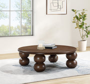 Kelvin Solid Wood And Oak Veneer Coffee Table in Brown - 99064Brown-CT