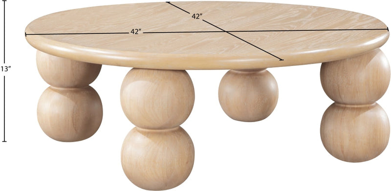 Kelvin Solid Wood And Oak Veneer Coffee Table in Natural - 99064Natural-CT