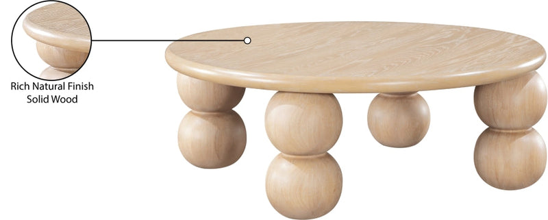 Kelvin Solid Wood And Oak Veneer Coffee Table in Natural - 99064Natural-CT