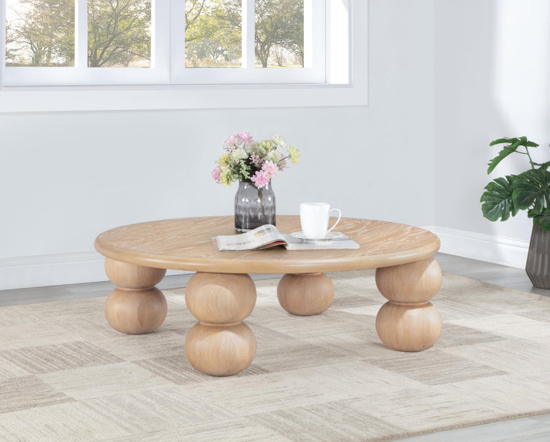 Kelvin Solid Wood And Oak Veneer Coffee Table in Natural - 99064Natural-CT