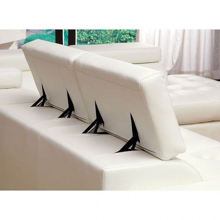 Kemina White Sectional - CM6833WH-SET
