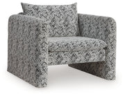 Kenbell Black/White Accent Chair - A3000705