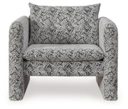 Kenbell Black/White Accent Chair - A3000705