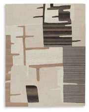 Kencher Beige/Brown Large Rug - R406821