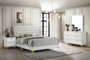 Kendall 4-piece Eastern King Bedroom Set White - 224401KE-S4