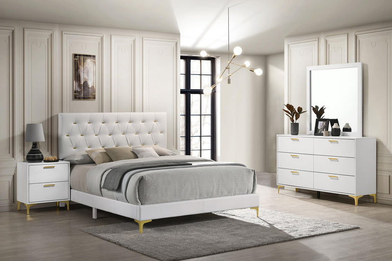 Kendall 4-piece Eastern King Bedroom Set White - 224401KE-S4