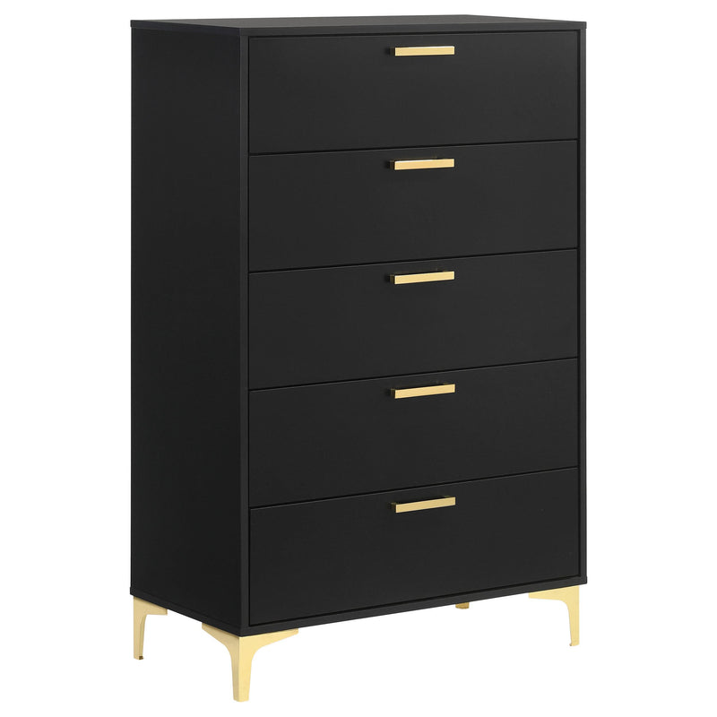 Kendall 5-drawer Bedroom Chest Black - 224455