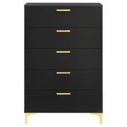 Kendall 5-drawer Bedroom Chest Black - 224455
