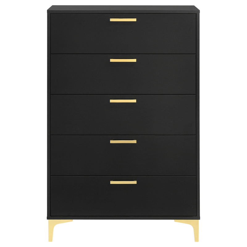 Kendall 5-drawer Bedroom Chest Black - 224455