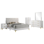 Kendall 5-piece Eastern King Bedroom Set White - 224401KE-S5