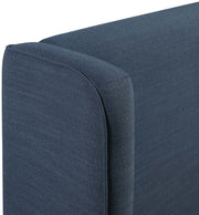 Kendall Linen Textured Fabric Upholstered Full Bed in Blue - B1282Navy-F