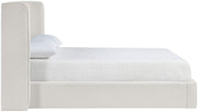Kendall Linen Textured Fabric Upholstered Full Bed in Cream - B1282Cream-F