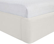 Kendall Linen Textured Fabric Upholstered Full Bed in Cream - B1282Cream-F