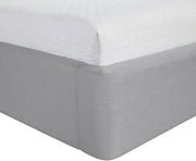 Kendall Linen Textured Fabric Upholstered Full Bed in Grey - B1282Grey-F