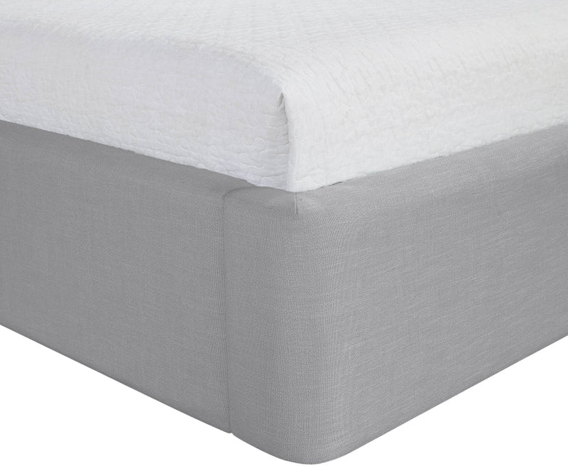Kendall Linen Textured Fabric Upholstered Full Bed in Grey - B1282Grey-F