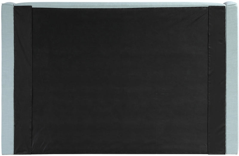Kendall Linen Textured Fabric Upholstered Full Bed in Light Blue - B1282LtBlu-F