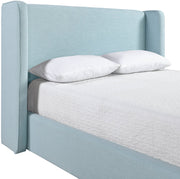 Kendall Linen Textured Fabric Upholstered Full Bed in Light Blue - B1282LtBlu-F