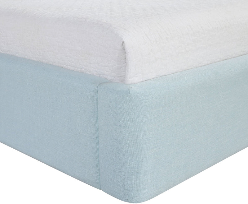 Kendall Linen Textured Fabric Upholstered Full Bed in Light Blue - B1282LtBlu-F