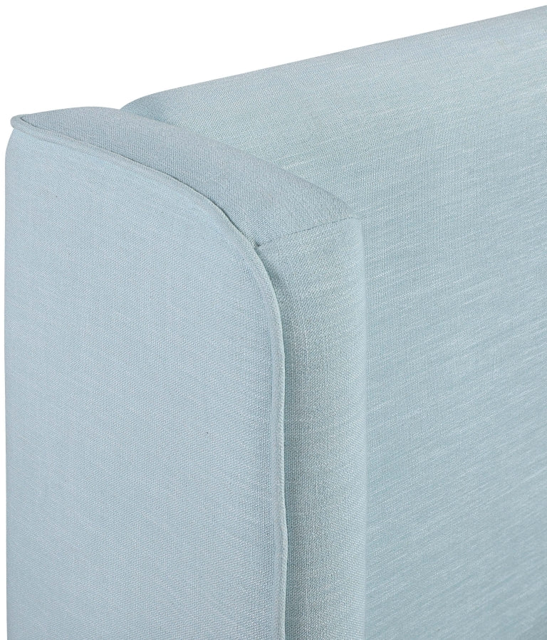 Kendall Linen Textured Fabric Upholstered Full Bed in Light Blue - B1282LtBlu-F