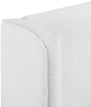 Kendall Linen Textured Fabric Upholstered Full Bed in White - B1282White-F
