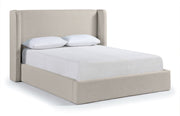 Kendall Linen Textured Fabric Upholstered King Bed in Beige - B1282Beige-K