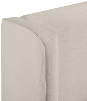Kendall Linen Textured Fabric Upholstered King Bed in Beige - B1282Beige-K